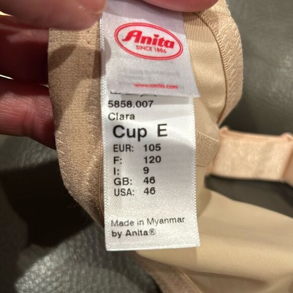 Anita Plus Size Bra Underwire Clara full coverage adjustable Sand Color 46 DDD F - Picture 11 of 15